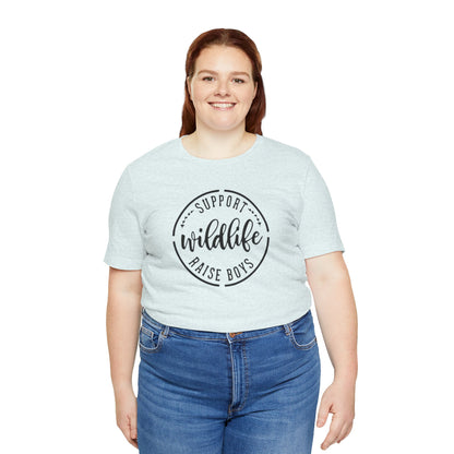 Support Wildlife Raise Boys  Jersey Short Sleeve Tee