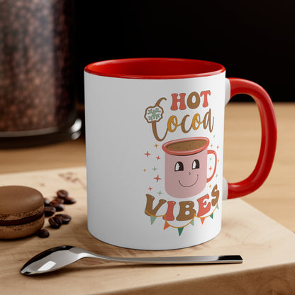 Hot Coco Vibes,  Accent Coffee Mug, 11oz