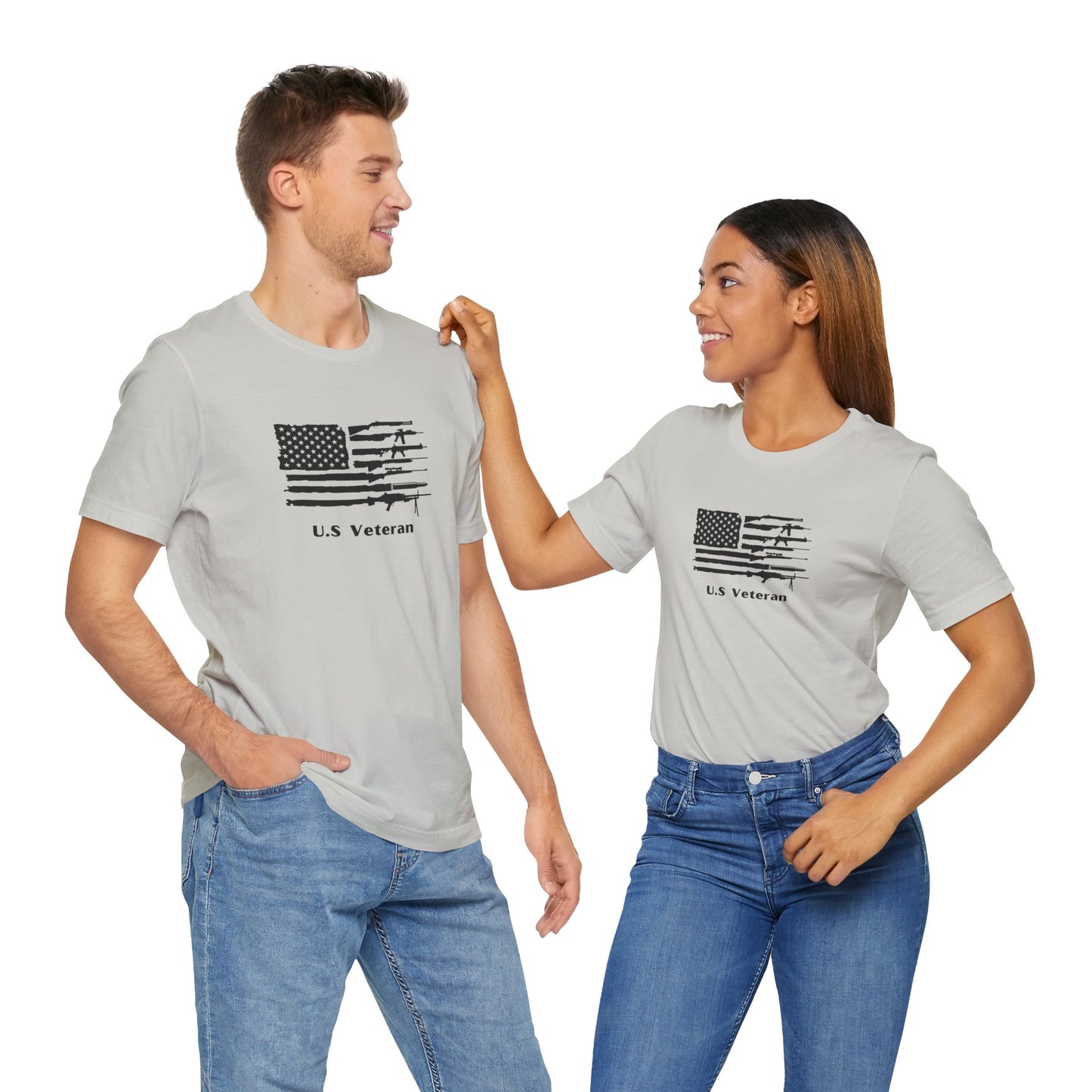 US Veteran Flag Shirt, Jersey Short Sleeve Tee