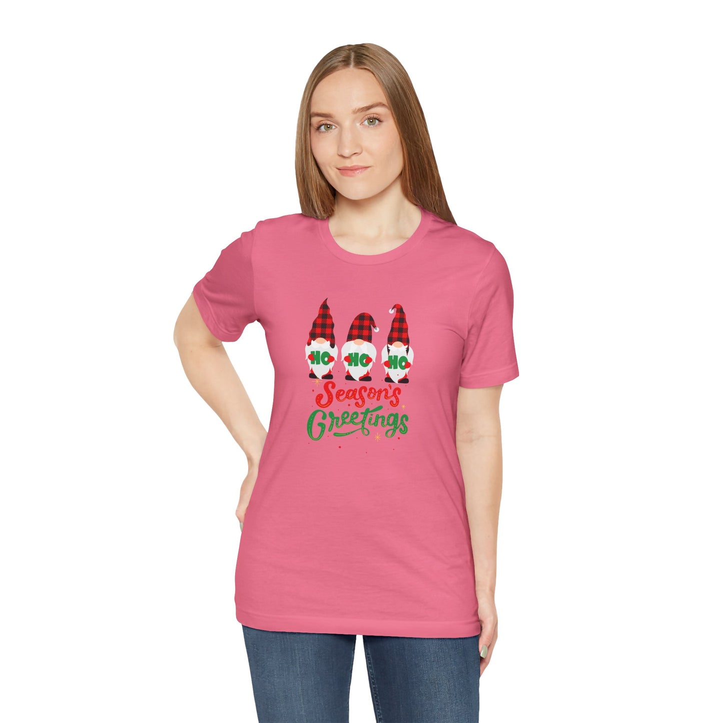 Season's Greeting Gnomes, Jersey Short Sleeve Tee