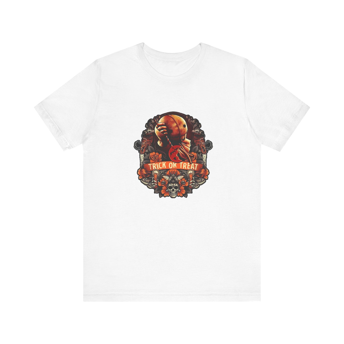 Halloween Trick or Treat T-Shirt, Unisex Jersey Short Sleeve Tee