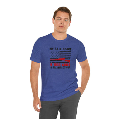 My Safe Space is 1500 yards in all directions, Jersey Short Sleeve Tee