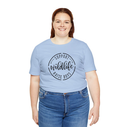Support Wildlife Raise Boys  Jersey Short Sleeve Tee