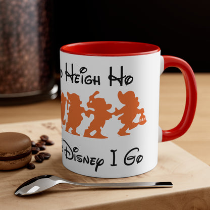 Heigh Ho, Heigh Ho, It's Off To Disney I Go, Accent Coffee Mug, 11oz