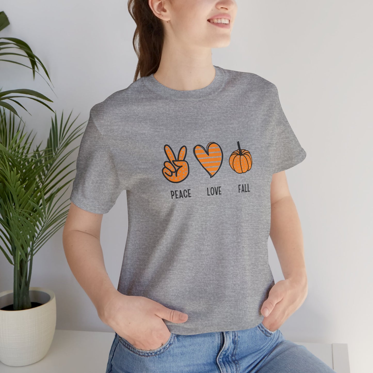 Peace, Love, Fall Jersey Short Sleeve Tee