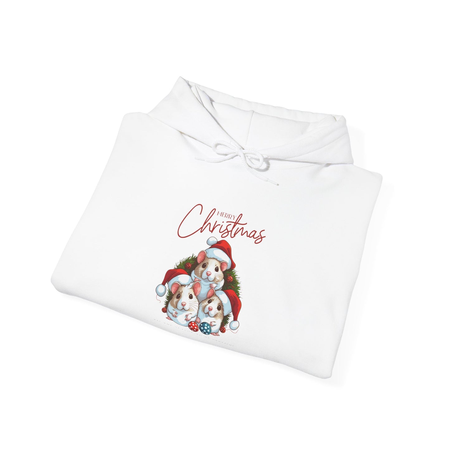 Merry Christmas Mice Hoodie, Heavy Blend™ Hooded Sweatshirt