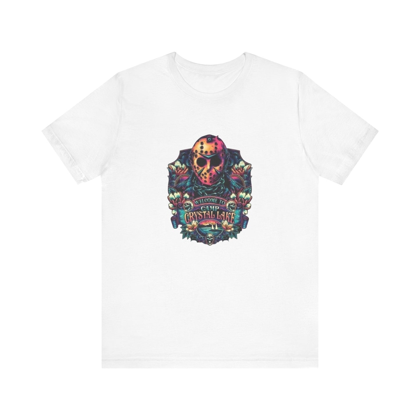 Welcome to Camp Crystal Lake Halloween T-Shirt, Unisex Jersey Short Sleeve Tee