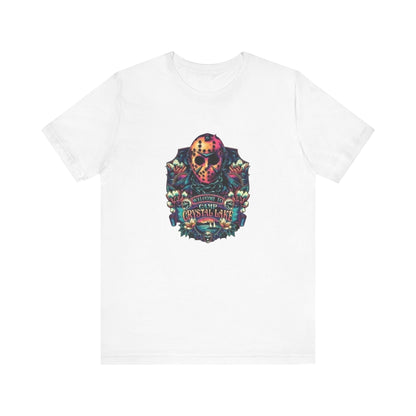 Welcome to Camp Crystal Lake Halloween T-Shirt, Unisex Jersey Short Sleeve Tee