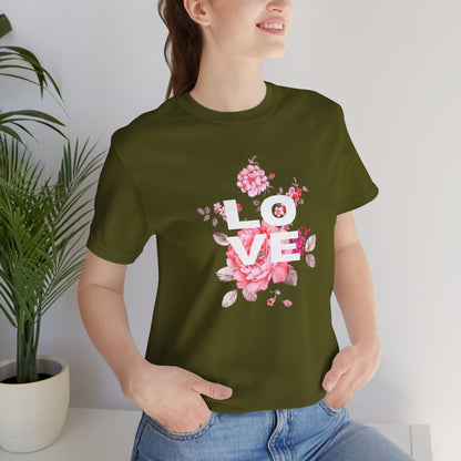 Love with Flowers Jersey Short Sleeve Tee