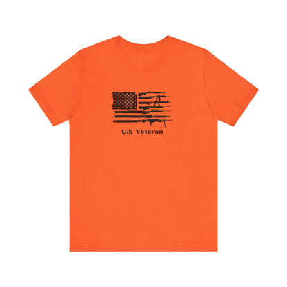 US Veteran Flag Shirt, Jersey Short Sleeve Tee