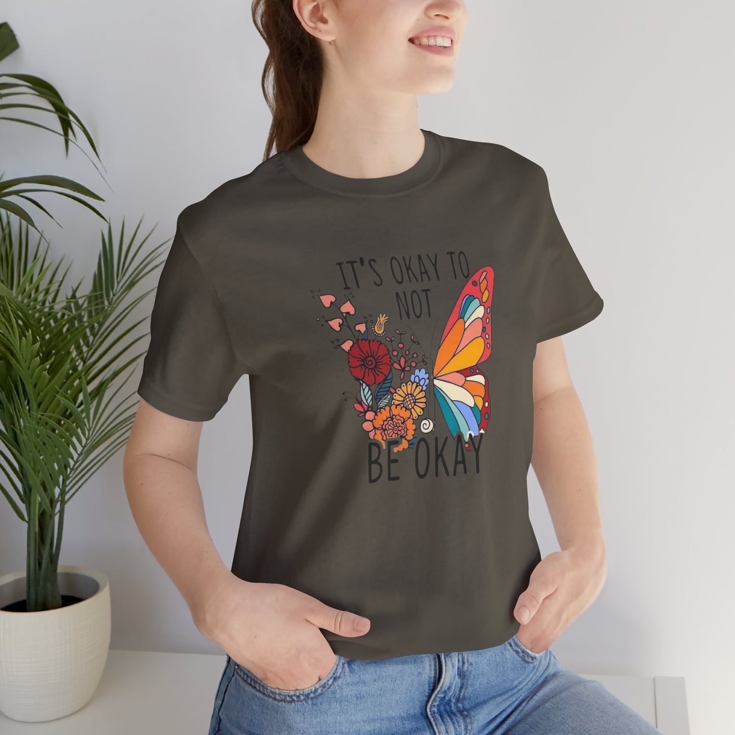 It's Ok To Not Be Okay, Jersey Short Sleeve Tee
