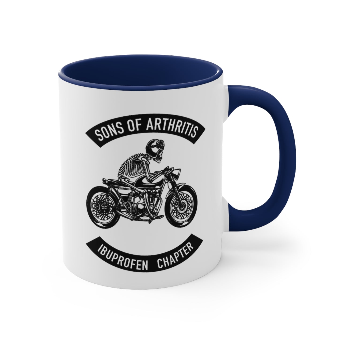 Sons of Arthritis Ibuprofen Chapter Accent Coffee Mug, 11oz