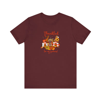 Thankful For My Gnomies, Jersey Short Sleeve Tee