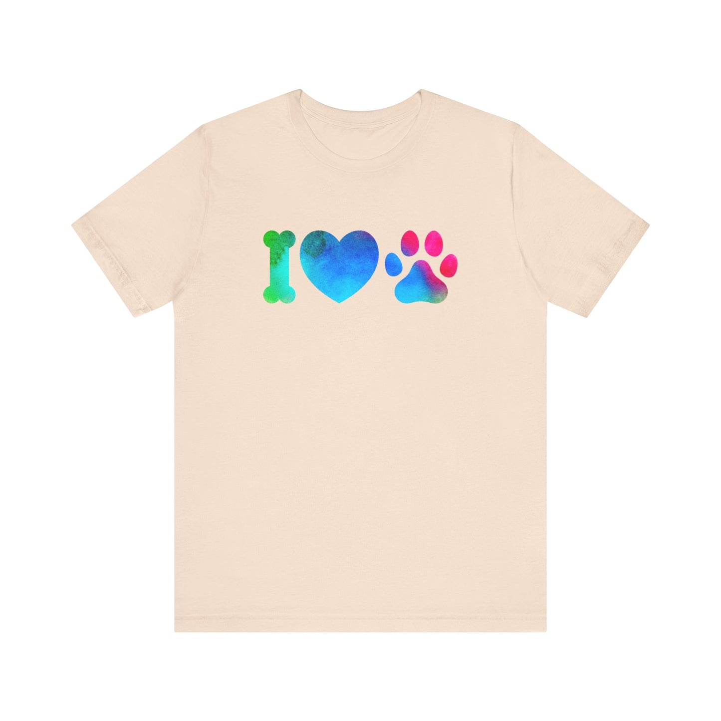 I love Paws,Jersey Short Sleeve Tee