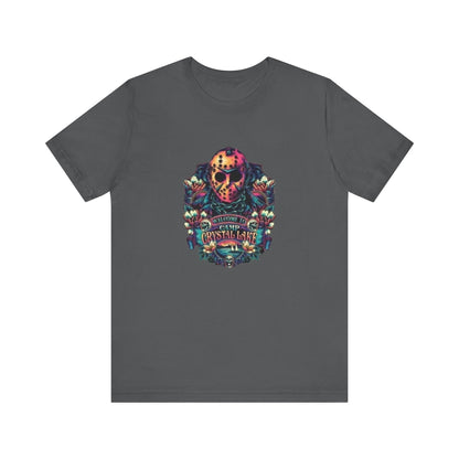 Welcome to Camp Crystal Lake Halloween T-Shirt, Unisex Jersey Short Sleeve Tee