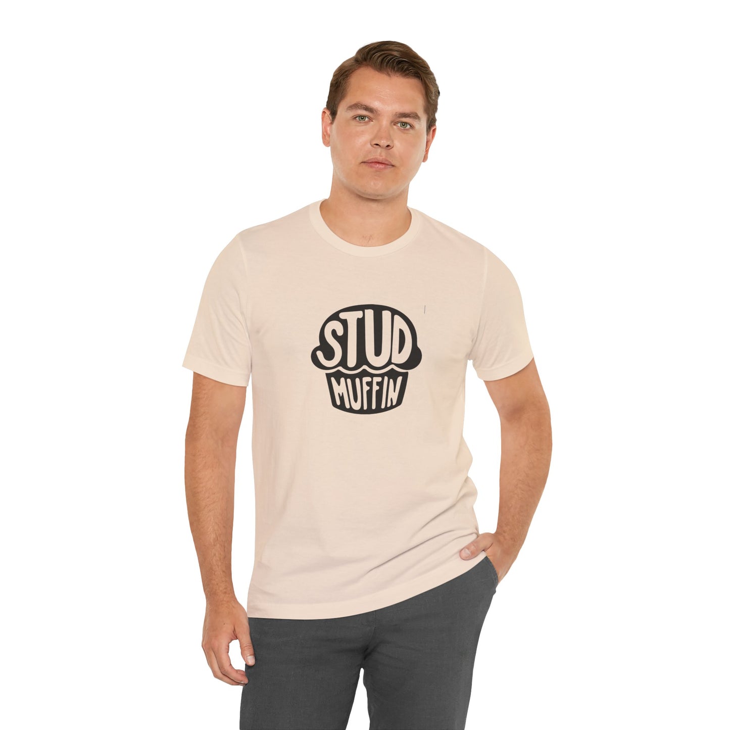 Stud Muffin, Unisex Jersey Short Sleeve Tee