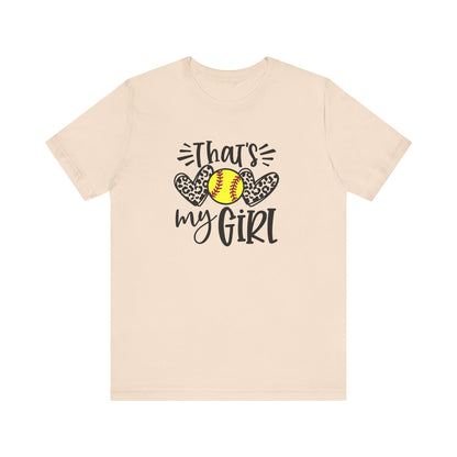 That's My Girl SoftBall Jersey Short Sleeve Tee