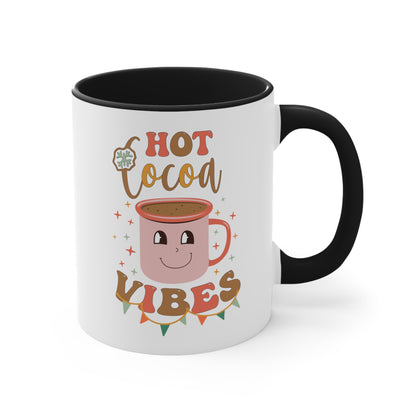 Hot Coco Vibes,  Accent Coffee Mug, 11oz