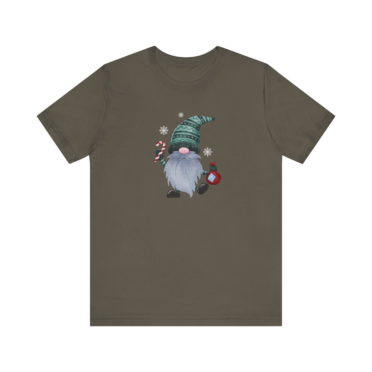 Happy Holidays, Party Gnome, Jersey Short Sleeve Tee