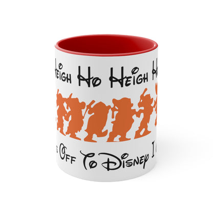 Heigh Ho, Heigh Ho, It's Off To Disney I Go, Accent Coffee Mug, 11oz