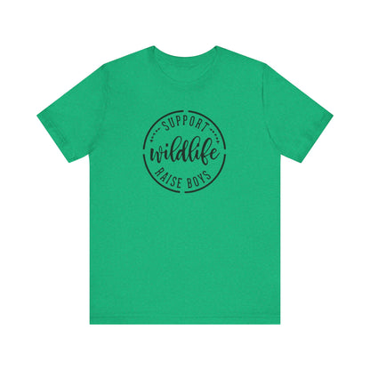 Support Wildlife Raise Boys  Jersey Short Sleeve Tee