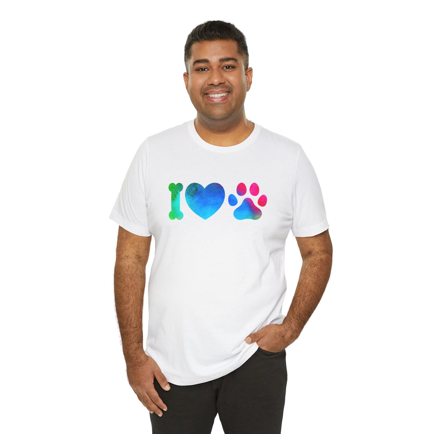 I love Paws,Jersey Short Sleeve Tee