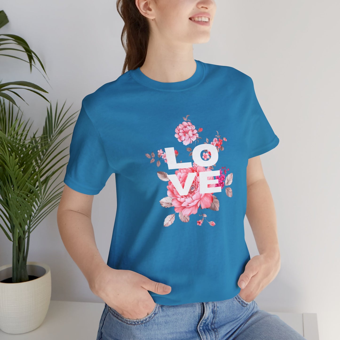 Love with Flowers Jersey Short Sleeve Tee