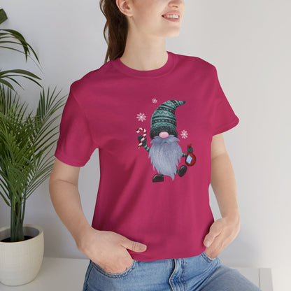 Happy Holidays, Party Gnome, Jersey Short Sleeve Tee