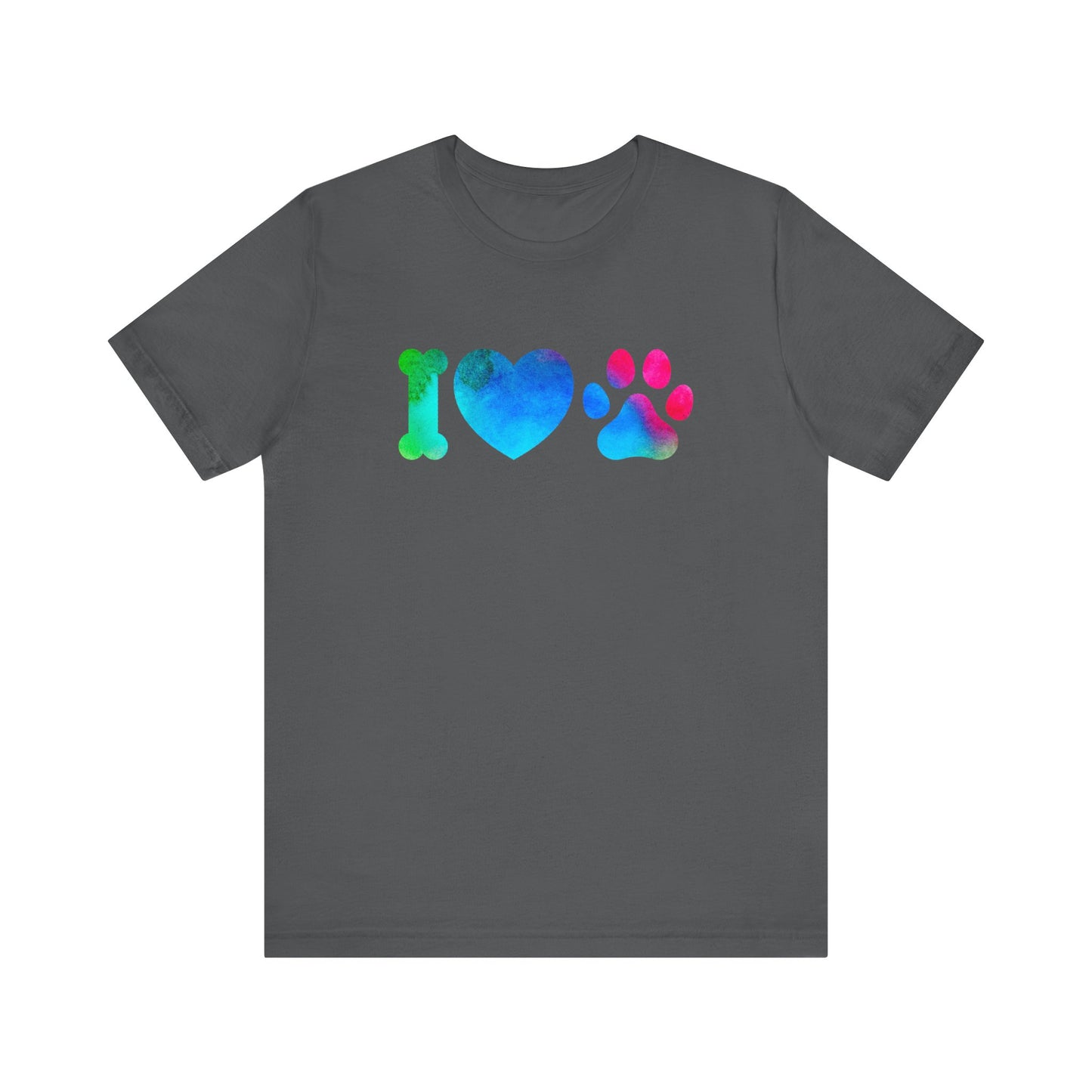 I love Paws,Jersey Short Sleeve Tee