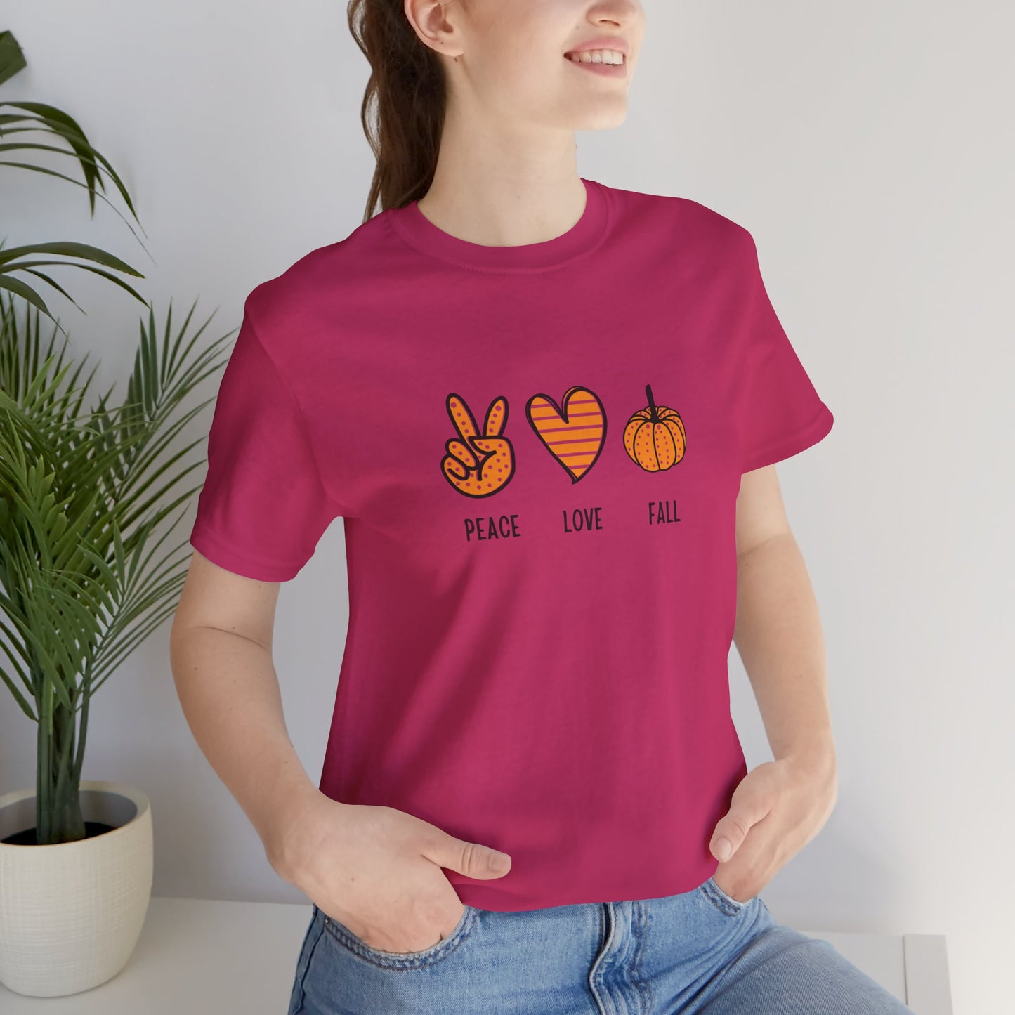 Peace, Love, Fall Jersey Short Sleeve Tee