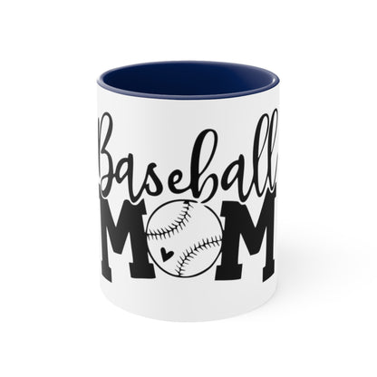 Baseball Mom, Accent Coffee Mug, 11oz