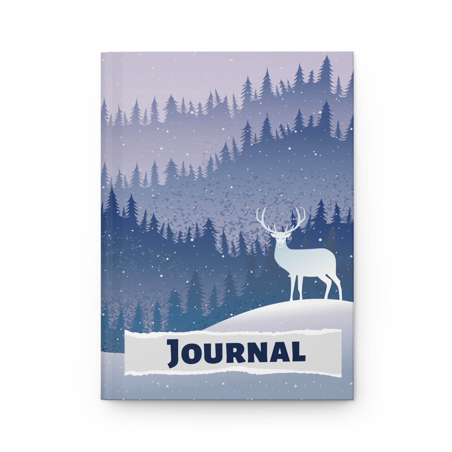 Winter Dear Scene, Hardcover Journal Matte 5.75" x 8"