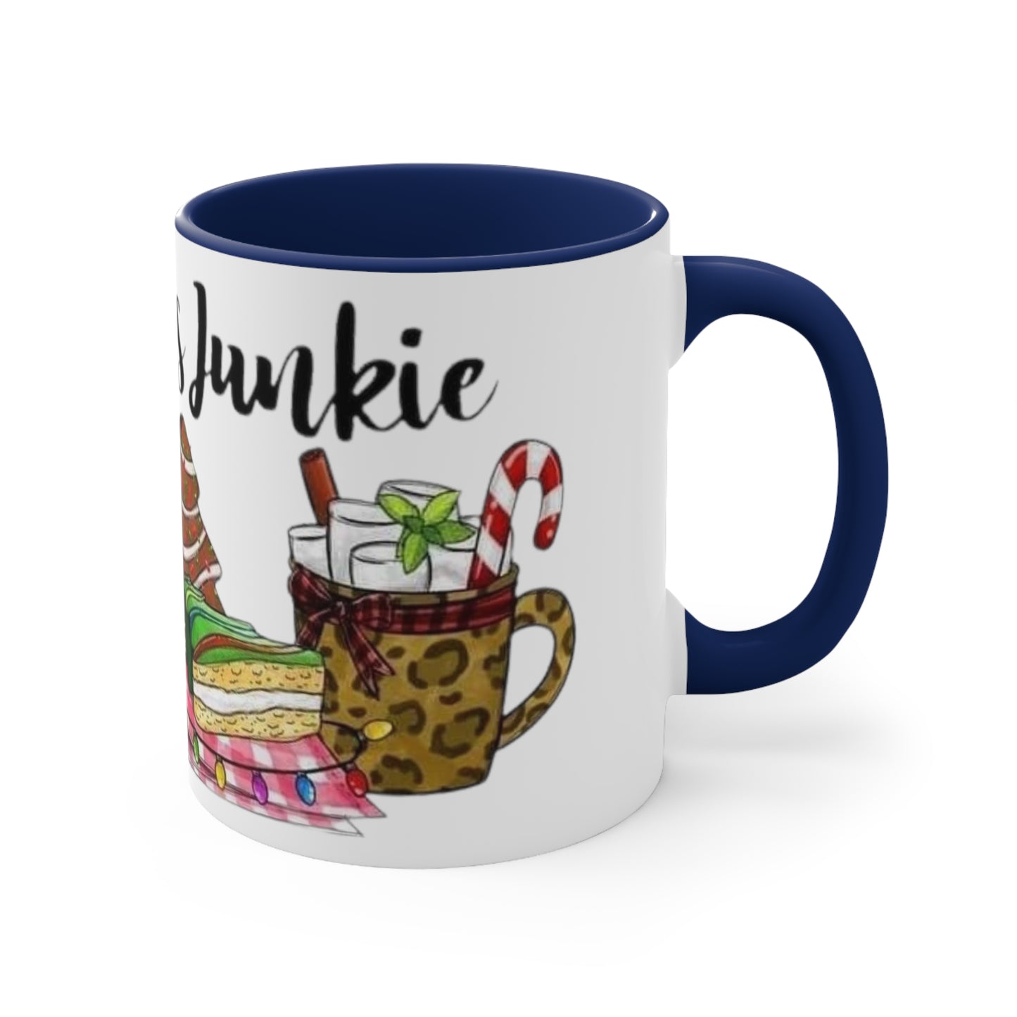 Christmas Junkie, Accent Coffee Mug, 11oz