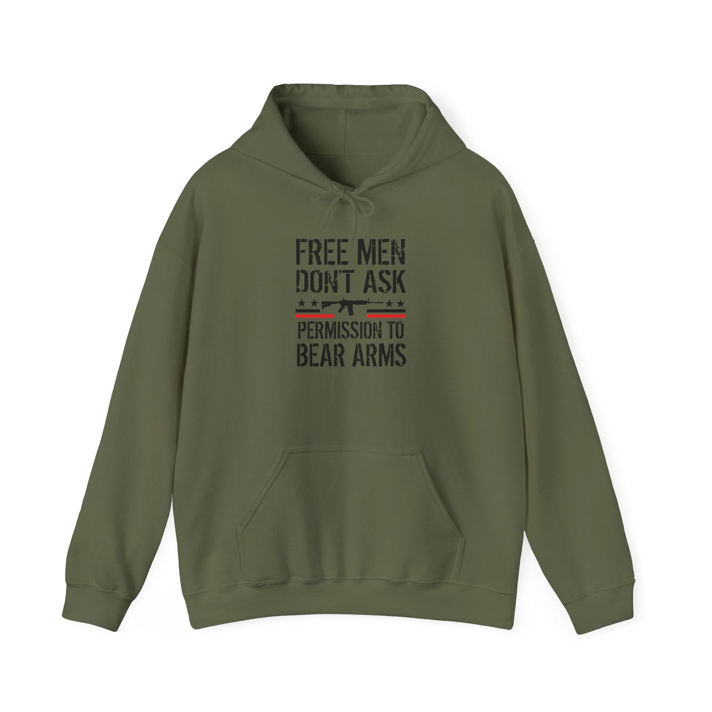 Free Men Don't Ask Permission To Bear Arms Hoodie,  Heavy Blend™ Hooded Sweatshirt