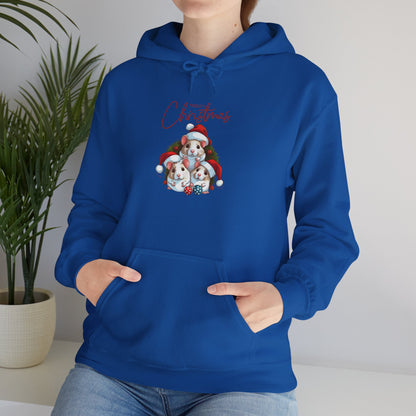 Merry Christmas Mice Hoodie, Heavy Blend™ Hooded Sweatshirt