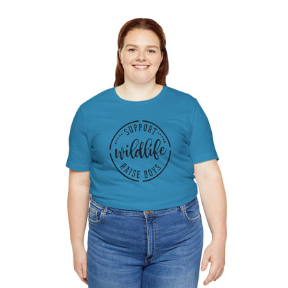 Support Wildlife Raise Boys  Jersey Short Sleeve Tee