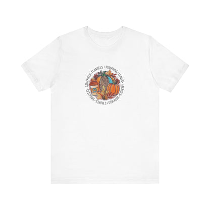 Happy Fall Pumpkin T-Shirt, Jersey Short Sleeve Tee