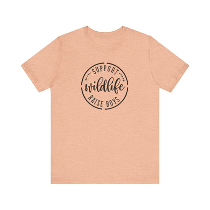 Support Wildlife Raise Boys  Jersey Short Sleeve Tee