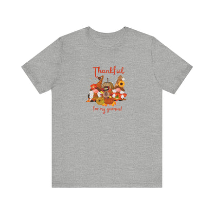 Thankful For My Gnomies, Jersey Short Sleeve Tee