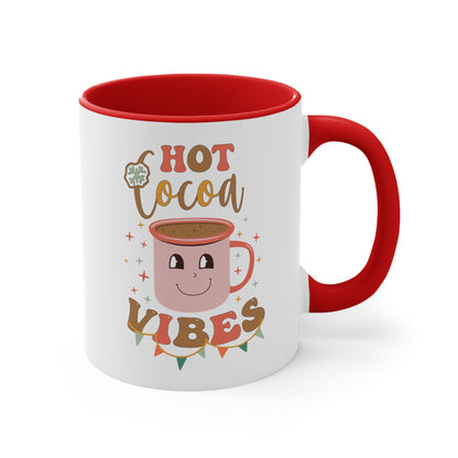 Hot Coco Vibes,  Accent Coffee Mug, 11oz