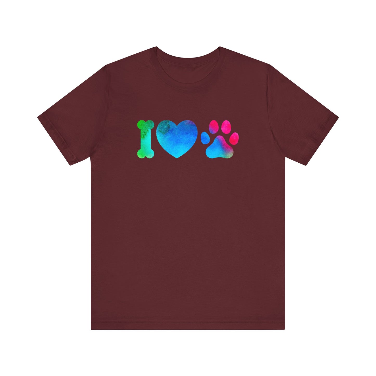 I love Paws,Jersey Short Sleeve Tee