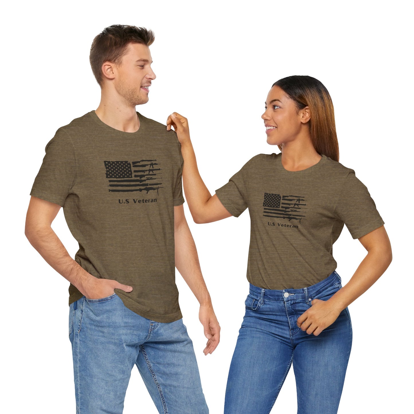 US Veteran Flag Shirt, Jersey Short Sleeve Tee
