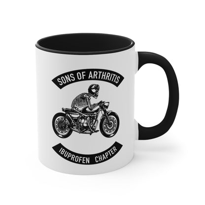 Sons of Arthritis Ibuprofen Chapter Accent Coffee Mug, 11oz