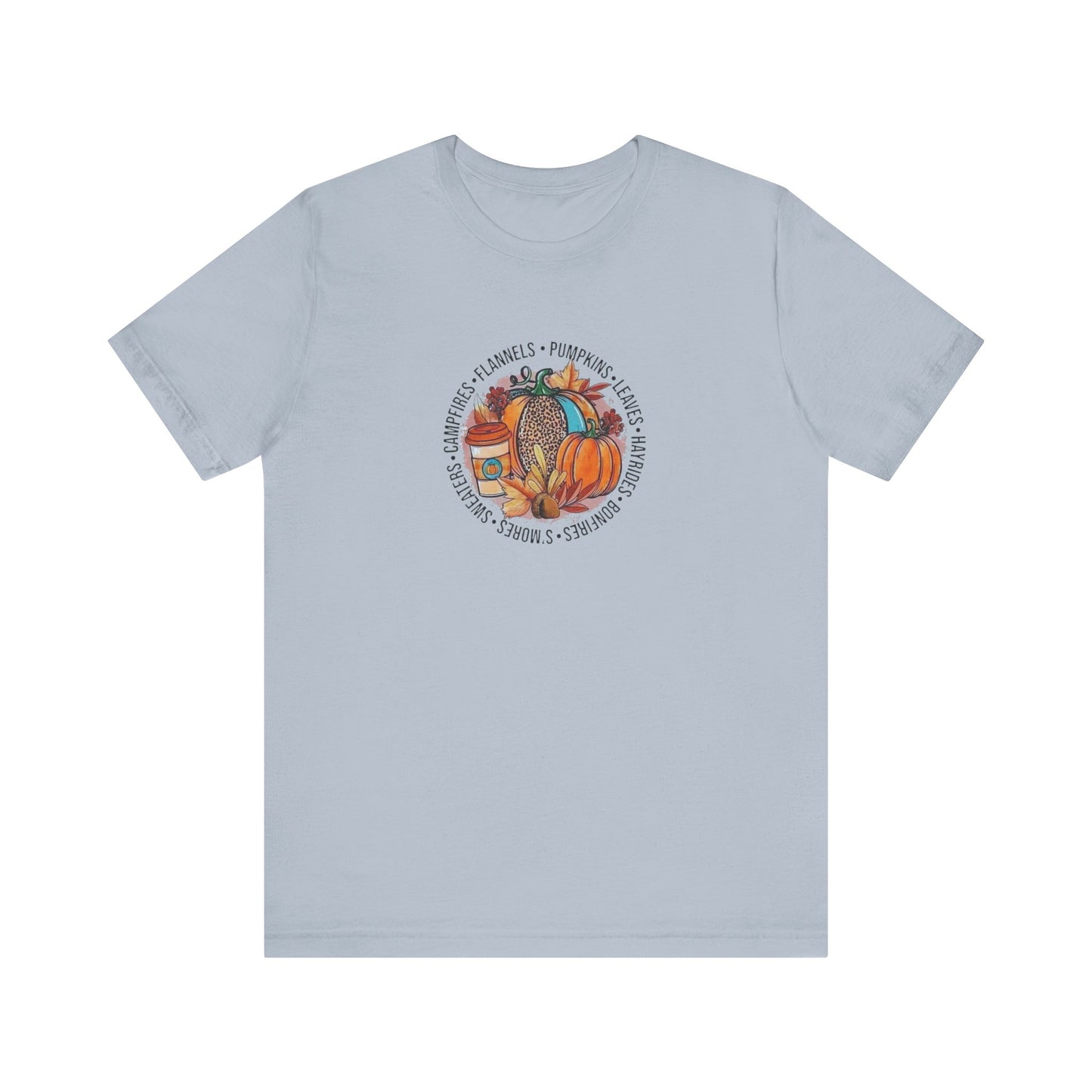 Happy Fall Pumpkin T-Shirt, Jersey Short Sleeve Tee