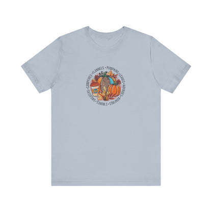 Happy Fall Pumpkin T-Shirt, Jersey Short Sleeve Tee