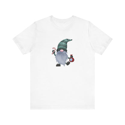 Happy Holidays, Party Gnome, Jersey Short Sleeve Tee