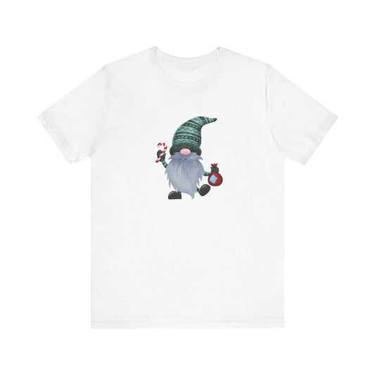 Happy Holidays, Party Gnome, Jersey Short Sleeve Tee