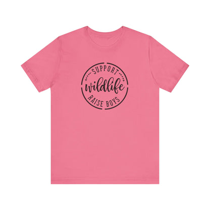 Support Wildlife Raise Boys  Jersey Short Sleeve Tee