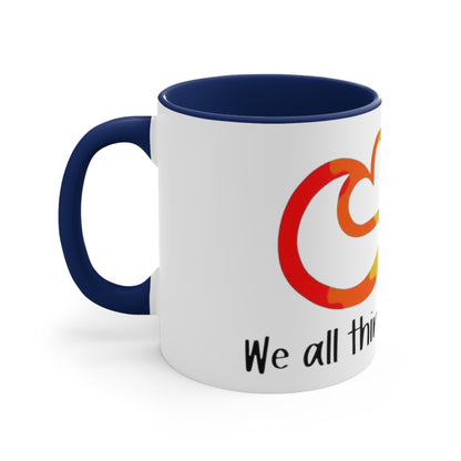 We All Think Differently, Accent Coffee Mug, 11oz