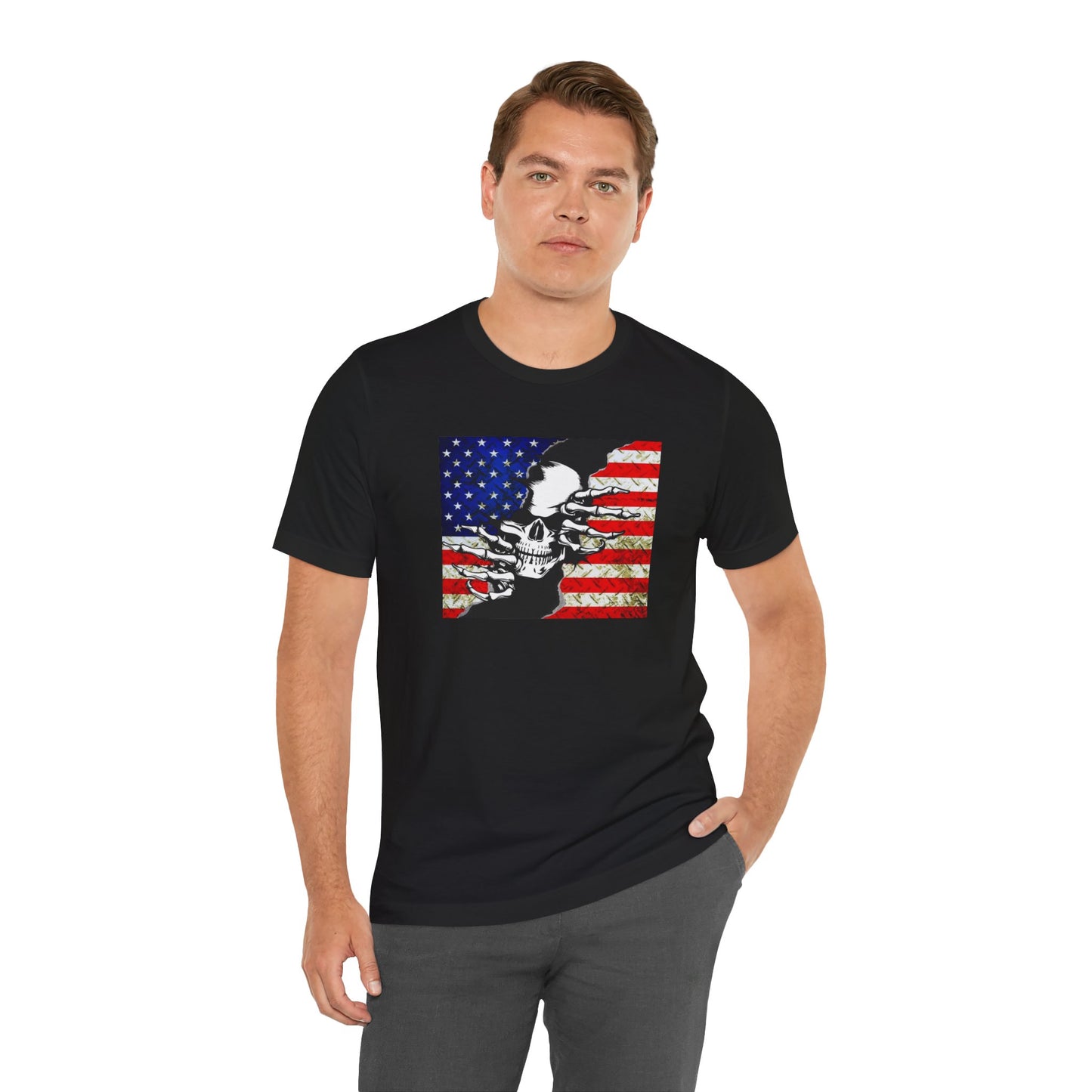 Skull & Flag Jersey Short Sleeve Tee